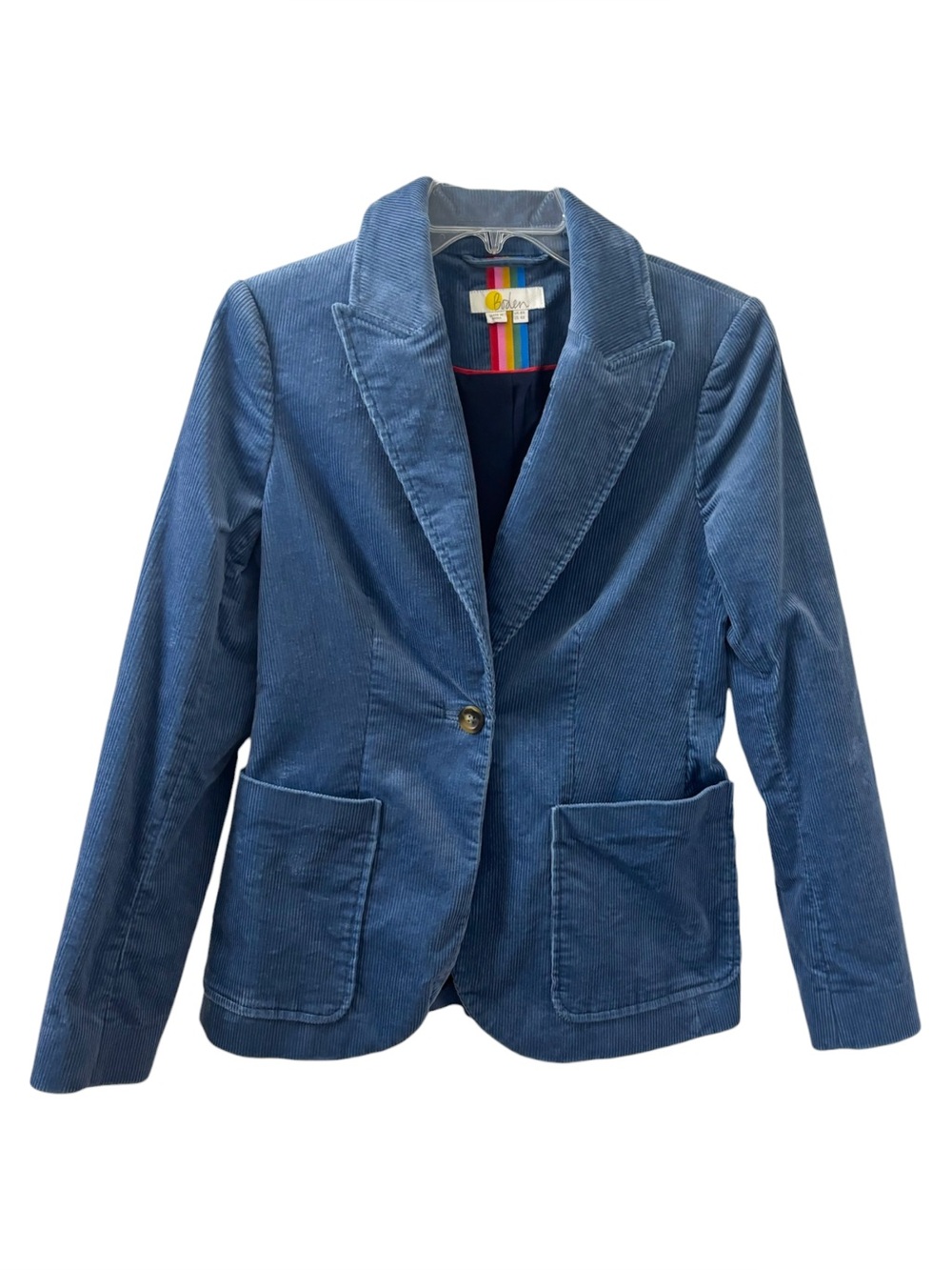 Boden Victoria Cord One Button Blazer Women's Size 4
